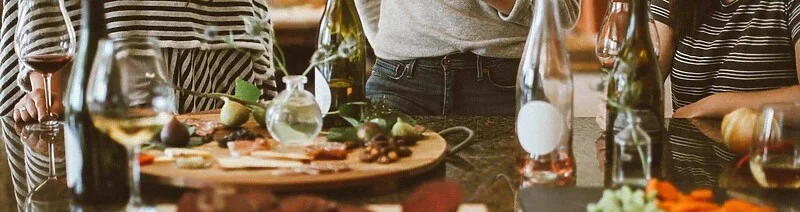 Friends at dinner party
